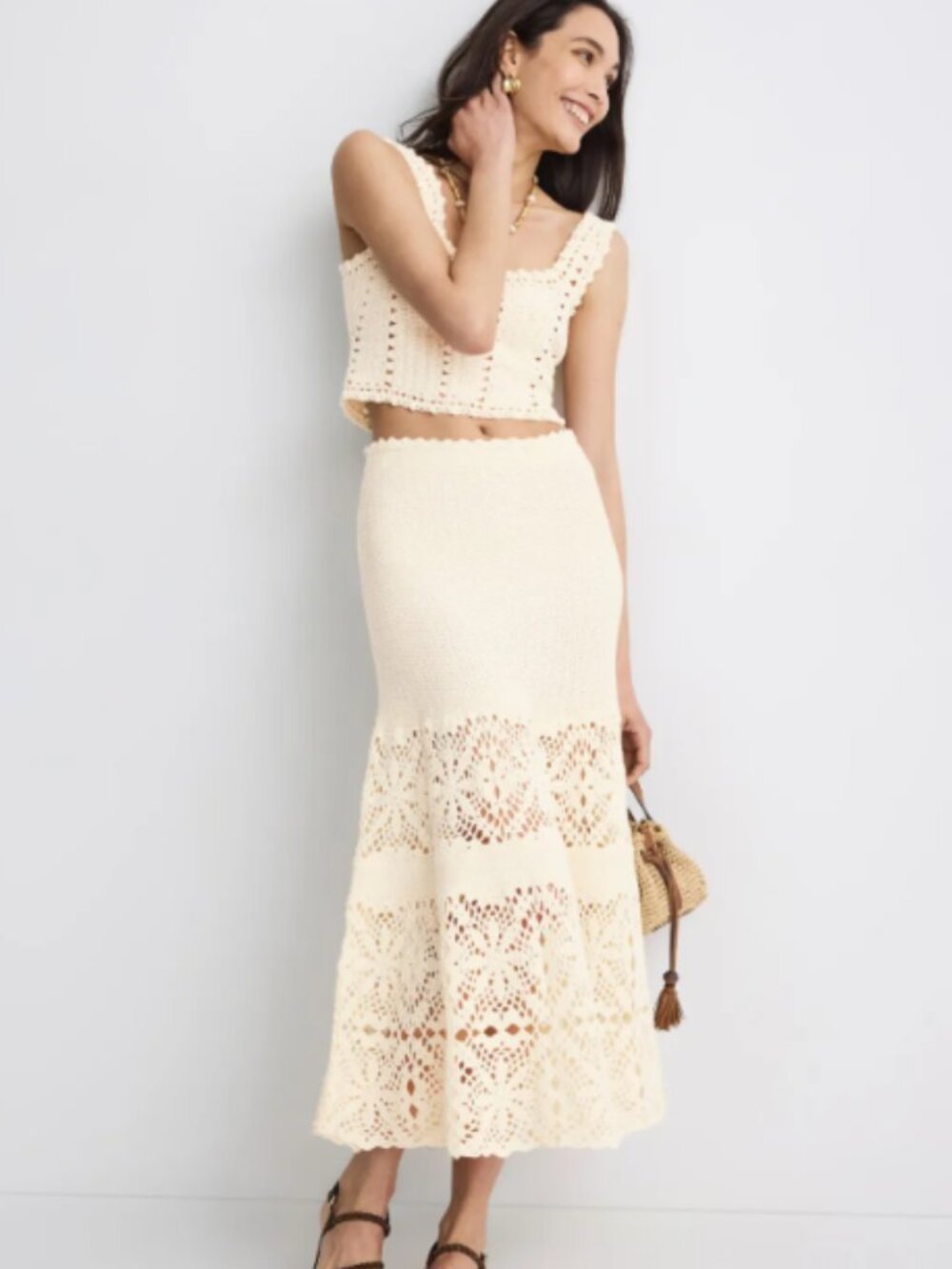 RTR-197 Adam Lippes x RTR Crochet Midi Skirt